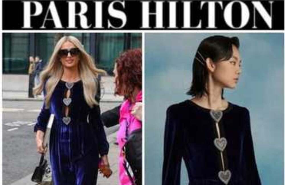 $700 SALONI Blue Velvet Heart Rhinestone Crystal Embellish Camille Mini Dress 4